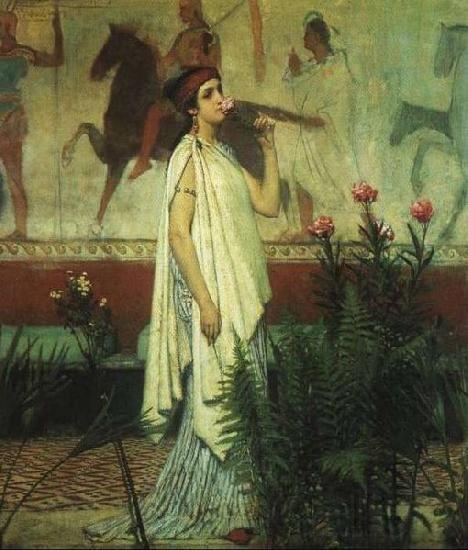 Laura Theresa Alma-Tadema A Greek Woman Sir Lawrence Alma Spain oil painting art